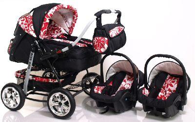 Zwillings Kinderwagen Ring Duo 2 Babyschalen NEU