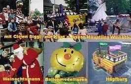 Clown Ballonmodellieren Hüpfburg Kindergeburtstag