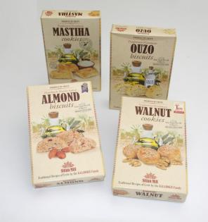 Griechisches Knusper-Gebäck-Pack riesig griechisch 4 Sorten Mandel Wallnuss