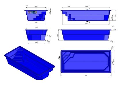 Gfk Pool Skiatos 7 00x3 20x1 50 komplett set Becken Preis 2023 Vivapool