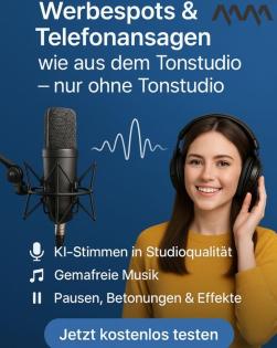 Werbespots Telefonansagen wie aus dem Tonstudio nur ohne Tonstudio
