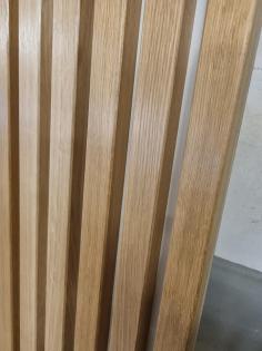 EICHENLAMELLEN FÜR WAND AUF MDF-PLATTE LEIMHOLZPLATTEN AUS EICHENHOLZ 40x30mm