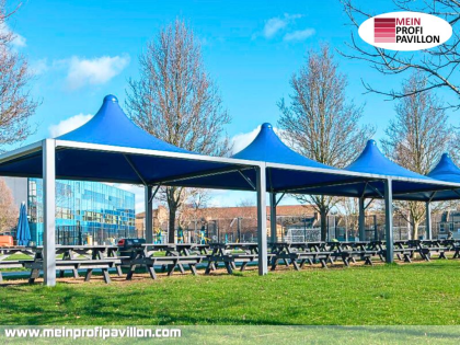 Pavillon 5x5 Überdachung Pagodenzelt Festzelt Pvc Terrassendach Pergola Terrasse