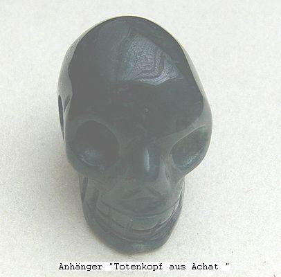 Edelsteinanhänger Achatanhänger Totenkopfanhänger