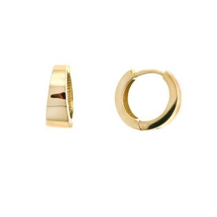 Scharnier-Creolen glänzend Gelbgold 375