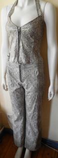 2 teilig Schlangenlook Top Hose sexy Ensemble