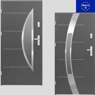 Haustür L5/ L6 Eingangstür Stahltür 80/ 90cm InvesDoor Design 5 Farben auch weis