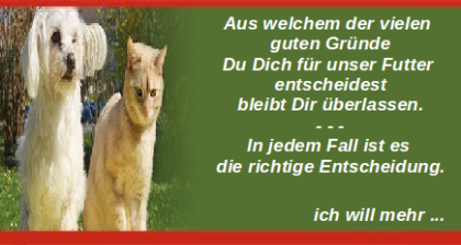 Gesundes im Napf Katzenfutter