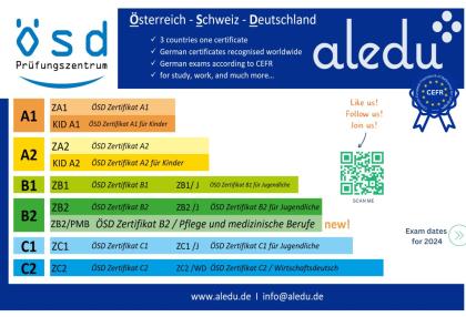 Deutschkurse jeden Monat online/offline Deutsch lernen A1 A2 B1 B2 C1 C2