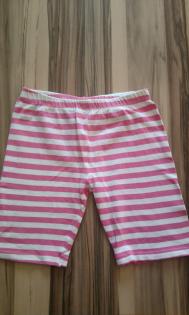Kurze Mädchen Hose Weiß/Pink Größe 122