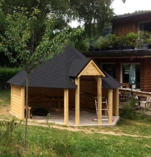 Grillhütte Eventhütte Vereinshaus KOTA offen 16. 5m Kiefer