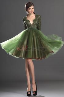 Prinzessin lange Ärmeln Abiballkleid - Mode-top