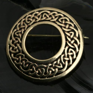 Keltenknoten Brosche aus Bronze