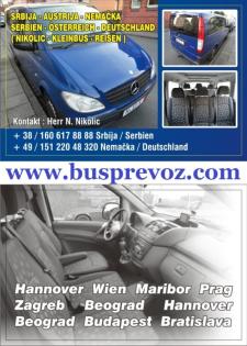 Nikolic Bus Reisen Deutschland Österreich Serbien busprevoz. com