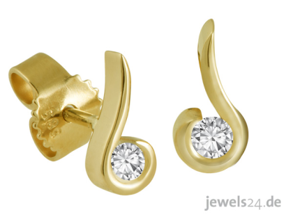 Brillante Geschenke Diamantschmuck Ohrschmuck Solitaire Ohrringe Diamanten