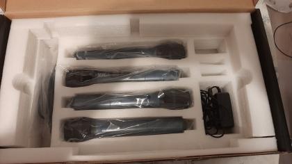 Drahtlosmikrofonset mit 4 Handmikrofonen