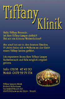 Tiffany Lampen Klinik in NRW Düsseldorf Essen Duisburg Mülheim an der Ruhr