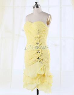 Organza Etui exklusive knielanges Abiballkleid-okdame. de