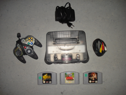 Nintendo 64 schwarz 3 Spiele