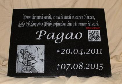 Tiergrabsteine mit Lasergravur