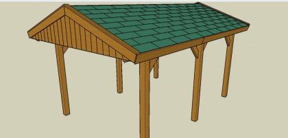 Carport selber bauen Holz 3x5 Meter Satteldach 20