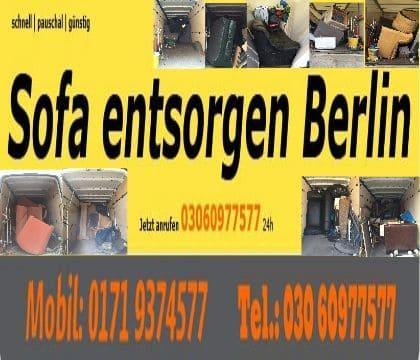 Sofa entsorgen Berlin BSR Express kurzfristig Komplettservice