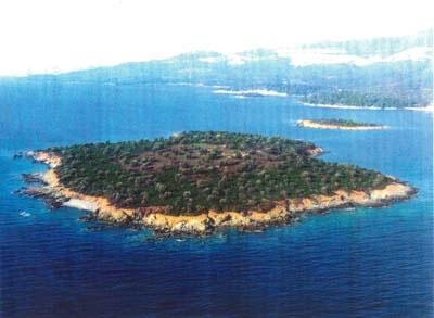Schöne Insel vor Halkidiki/Griechenland