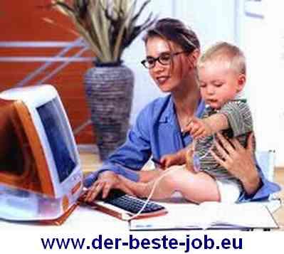 Heimarbeit am PC Online-Job im Home Office Bürotätigkeit als Heimarbeit