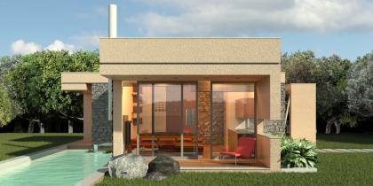 Moderner Bungalow im mediterranen Stil/Griechenland