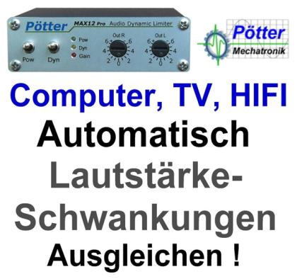 TV Computer Radio Lautstärke automatisch anpassen mit Audio Limiter