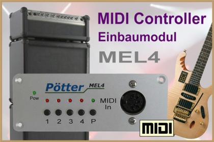 MIDI Controller Einbaumodul für Gitarren- Bass- Verstärker