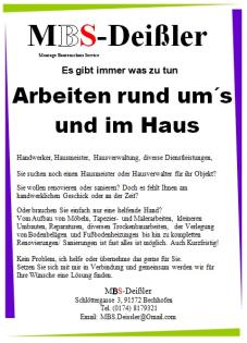 Dienstleistungen Handwerker Hausmeister Hausverwaltung