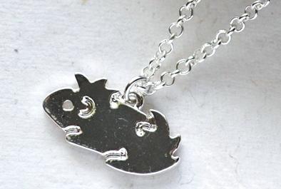 Kette mit Meerschweinchen versilbert