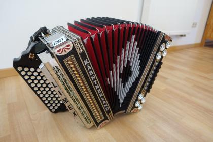 Kärntnerland Steirische Harmonika Gis-Cis-Fis-H Limex Vollmidi Mikro
