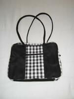 Neu Henkeltasche Rucksack in schwarz weiss Textil