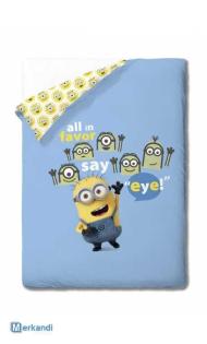 Stock - Kinder Bettdecken und Kinder Vorhänge Lizenzware Minions