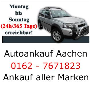 Gebrauchtwagen Autohändler im Raum Aachen kauft Autos