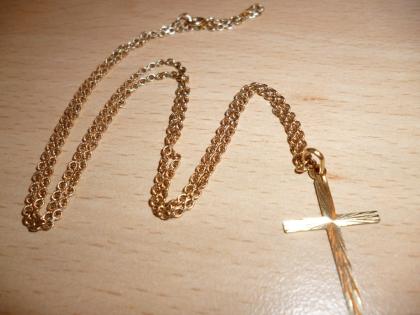 Goldkette 585 mit Kreuzanhäger 333 140. - Euro
