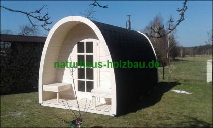 Sauna Pod massives Naturhaus Saunapod in 46 mm und 58 mm Wandstärke massive Sa