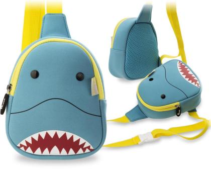 Kinder-Rucksack Wasserdicht kleine Kindergartentasche Ausflug Freizeit Haifisch
