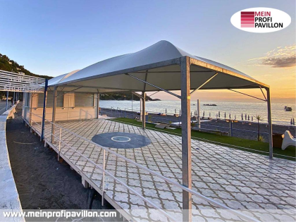 Pavillon 4x5 Überdachung Pagodenzelt Festzelt Pvc Terrassendach Pergola Terrasse