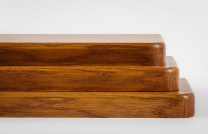 FENSTERBRETT EICHENHOLZ MASSIVHOLZ FENSTERBANK POLIERT FARBE WÄHLBAR 85x28x4cm