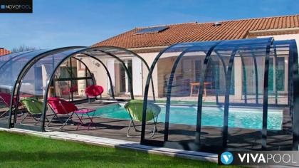 Poolüberdachung Smart XL 7 40mx4 20mx2 15m vormontiert PC Clear 4mm