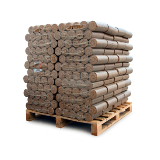 Holzbriketts Nielsen Hartholz Kaminbrikett Rund Eiche 10kg x 96 960kg Palette 34