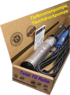 Telab TG Unterwassertiefbrunnenpumpen Reihe TG 230Volt Wechselstrom / 400Volt D