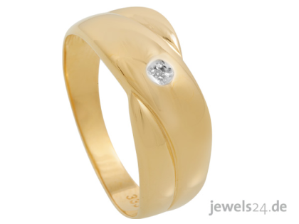 Klassischer Diamantschmuck Ring Diamant Gold günstig vom Hersteller im Schmuc