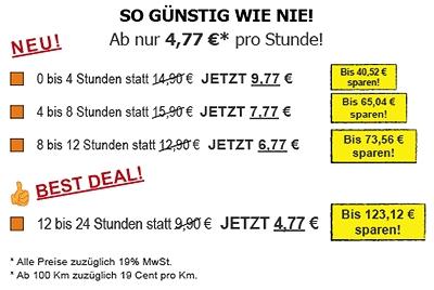 Umzugswagen ab Euro 5 ohne Kaution