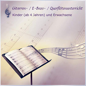 Gitarre Bass und Querflöte