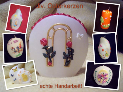 Wunderschöne außergewöhnliche Osterkerzen handgefertigt