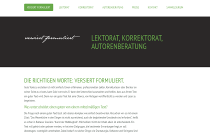 Versiert formuliert - Lektorat Korrektorat Autorenberatung vom Profi